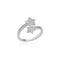 Zircon Double Star Rings for Women Girls Stainless Steel Gold Color Y2K Ring 2024 New Trending Wedding Party Aesthetic Jewelry